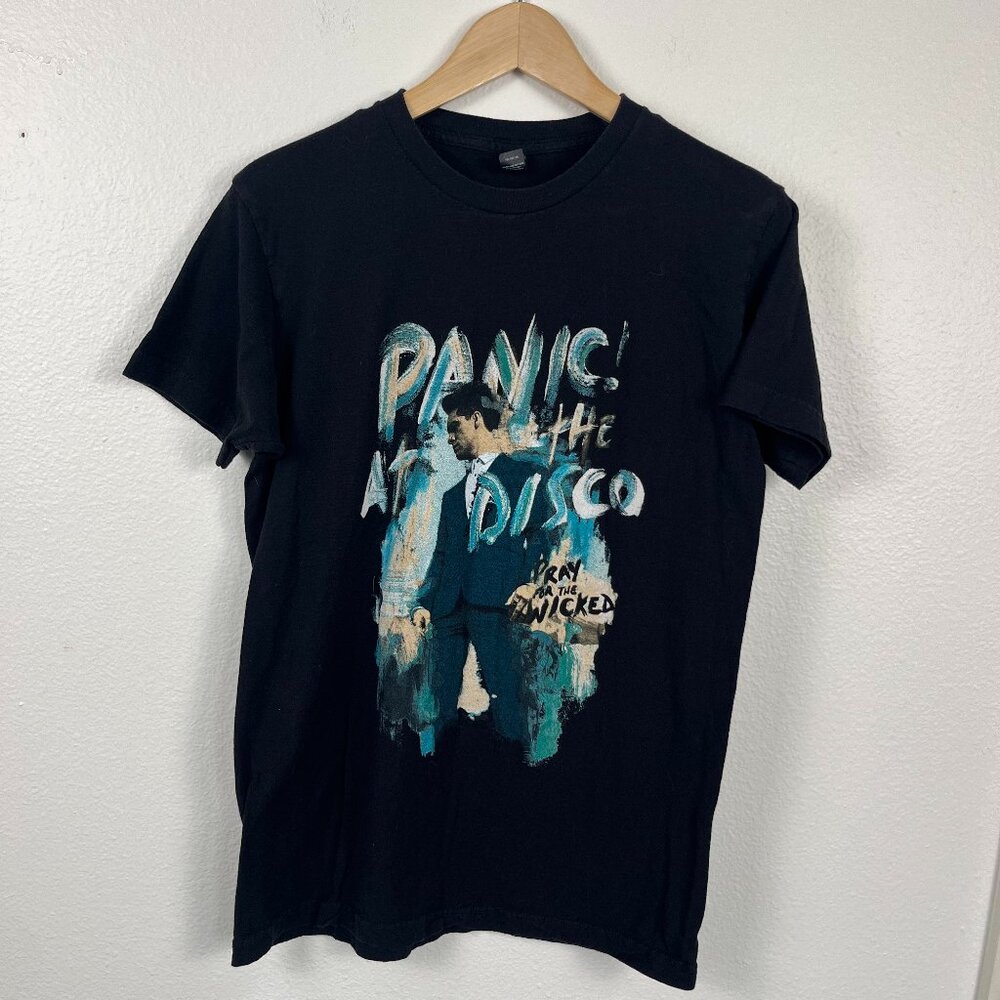 PANIC AT THE DISCO | Black Graphic Band T Shirt “Pray for the Wicked”, size M
